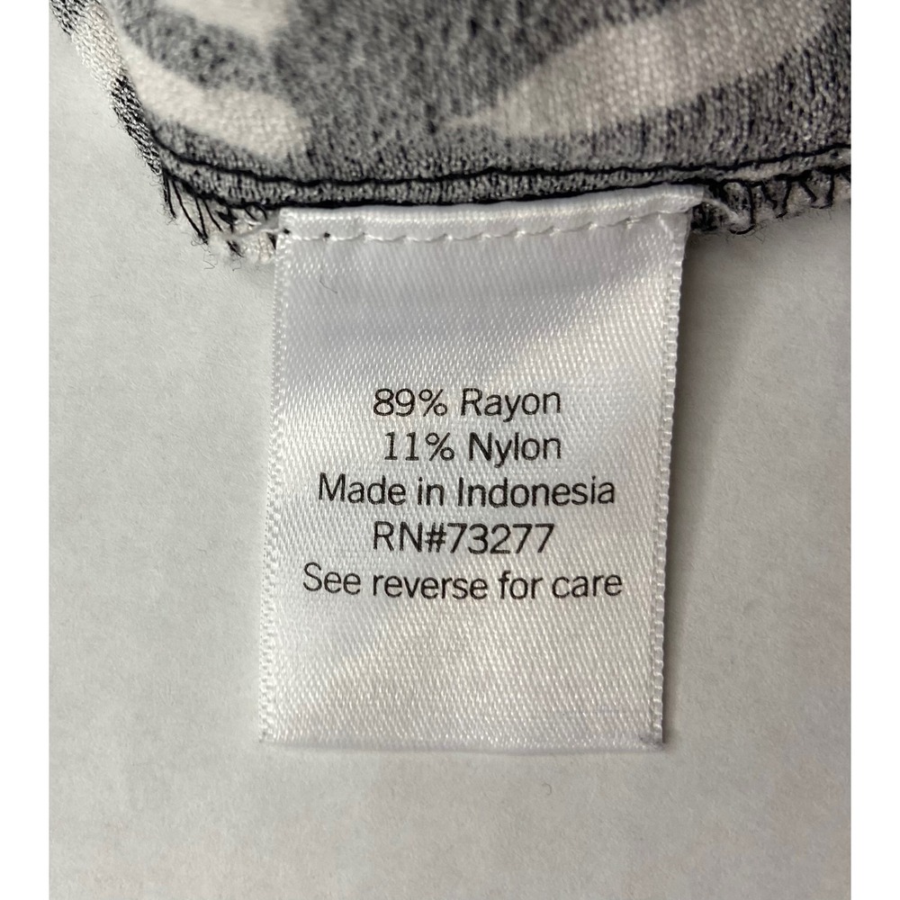 Nine West Womens XL Black White Abstract Dash Print Sleeveless Button Front Top - Picture 4 of 9